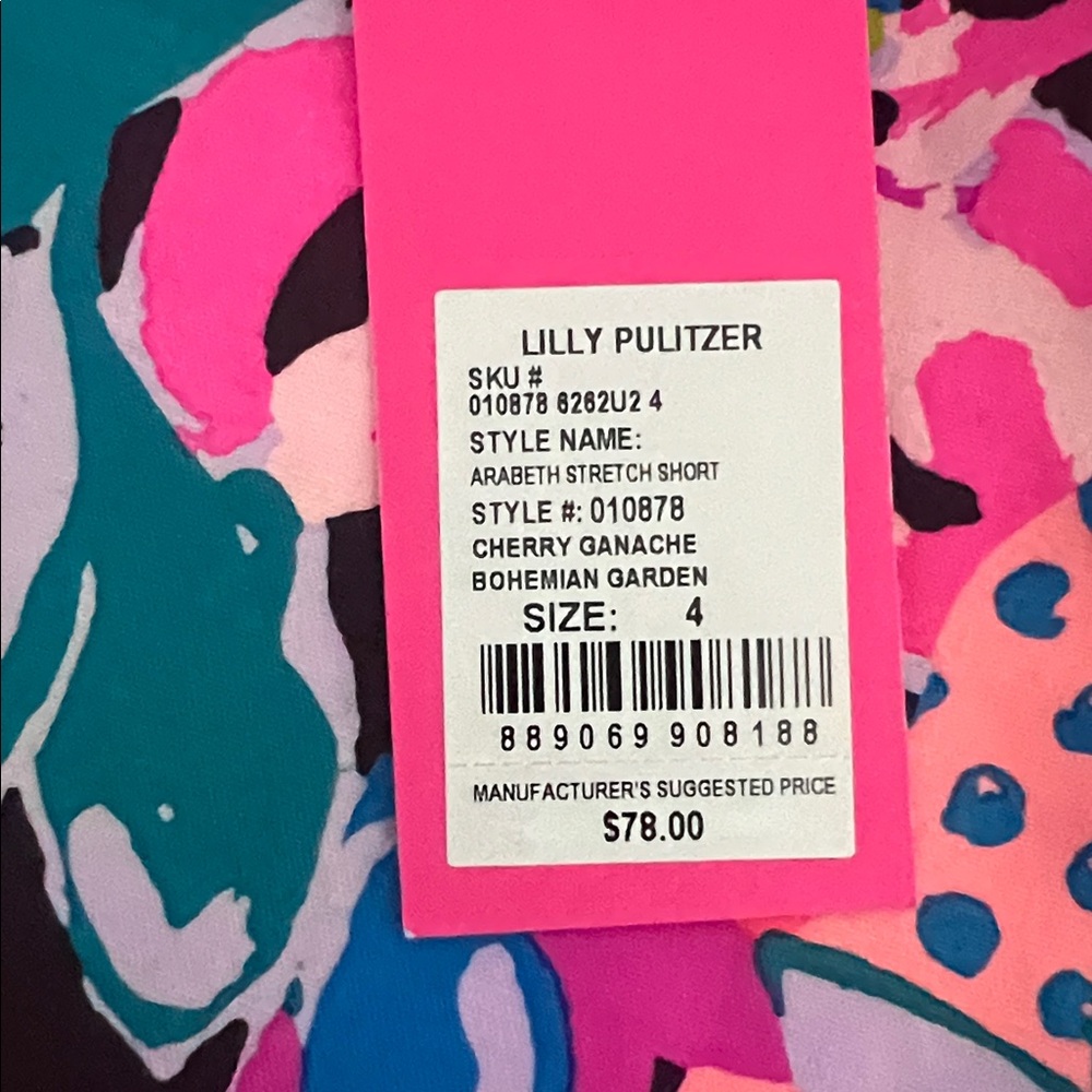 Lilly Pulitzer Pink & Purple Floral Bermuda Shorts by - Picture 3 of 4